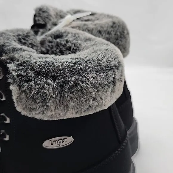 LUGZ BLACK EMPIRE HI FUR 6-INCH BOOT 7 NWOB