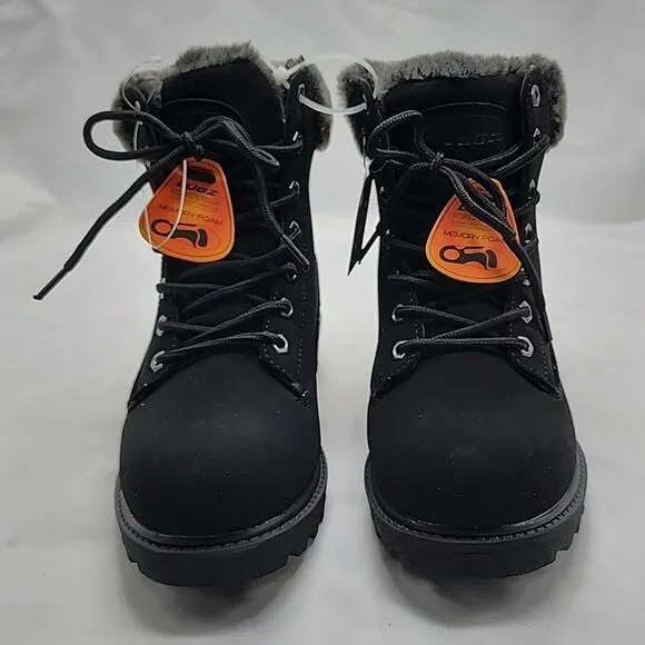 LUGZ BLACK EMPIRE HI FUR 6-INCH BOOT 7 NWOB