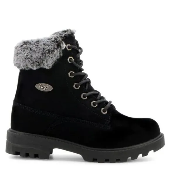 LUGZ BLACK EMPIRE HI FUR 6-INCH BOOT 7 NWOB