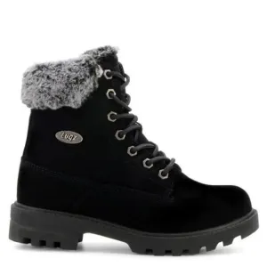 LUGZ BLACK EMPIRE HI FUR 6-INCH BOOT 7 NWOB