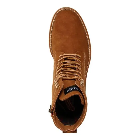 MADDEN Mens Brown Front Heel Pull-Tab M-eminor Toe Block Heel Boots Shoes 8.5 M