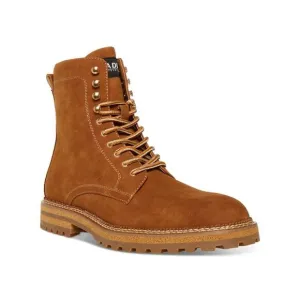 MADDEN Mens Brown Front Heel Pull-Tab M-eminor Toe Block Heel Boots Shoes 8.5 M