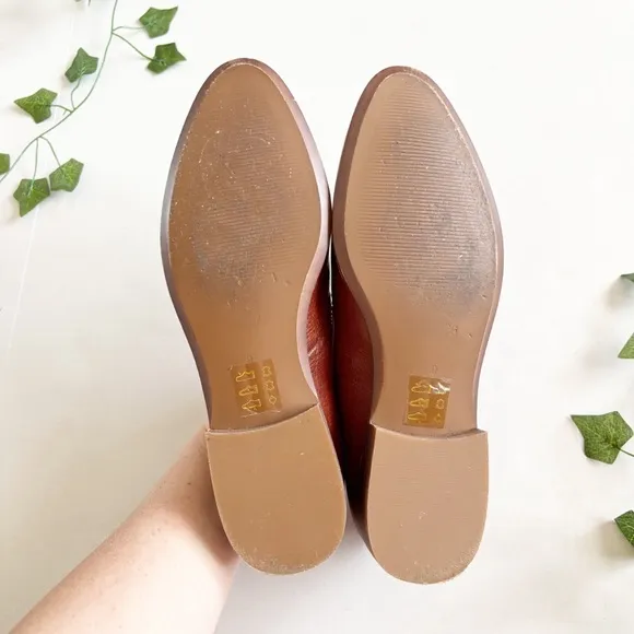 Madewell The Frances Women's 9 Dark Brown Leather Slip On Loafers Dress Shoes.