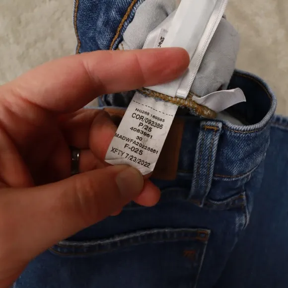 Madewell Women's Balloon Medium Wash High Rise Denim Jeans size 30