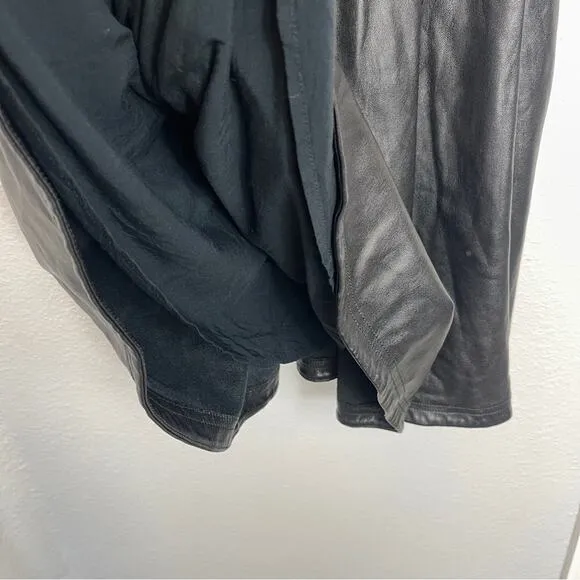 Maeve Anthropologie Faux Vegan Leather Pinafore Dress
