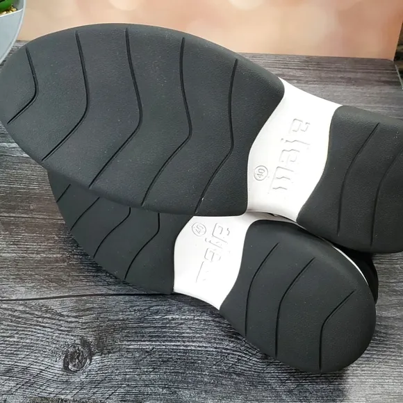 Maje | Fuite Y2k Black Leather and Stretch Fabric Sock Shoes