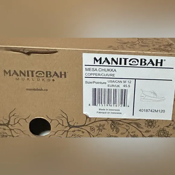 Manitobah Men’s Mesa Chukka Light Weight Boots Size 12