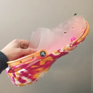 Marbled Translucent Crocs