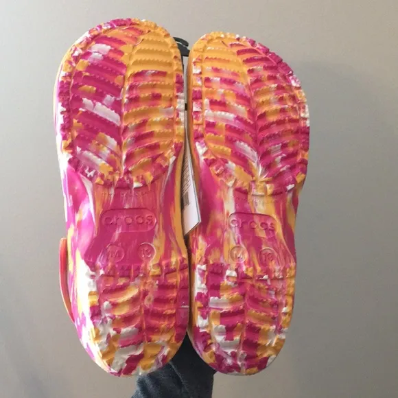 Marbled Translucent Crocs