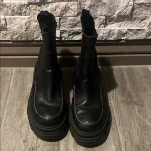 Marc Fisher Black Combat Moto Boots with Chunky Sole