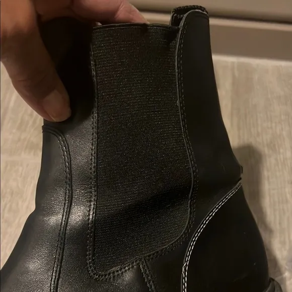 Marc Fisher Black Combat Moto Boots with Chunky Sole