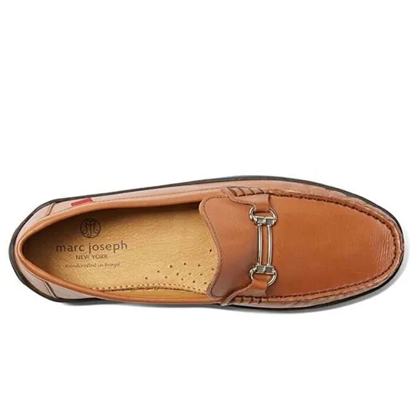 Marc Joseph New York Lexington Loafer Kids 1 Brown Leather Slip-On Shoes ZPO965