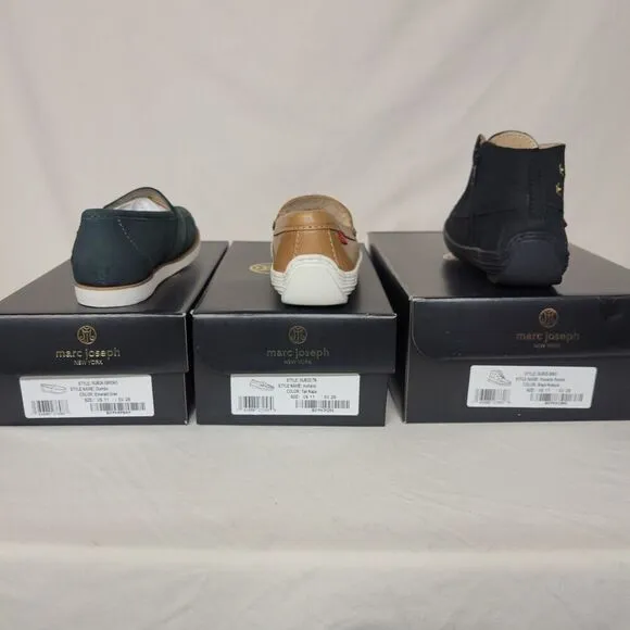 Marc Joseph New York Size 11 Kids (3 Pair) Nubu Leather 2 Loafer/ 1 Boots Bundle