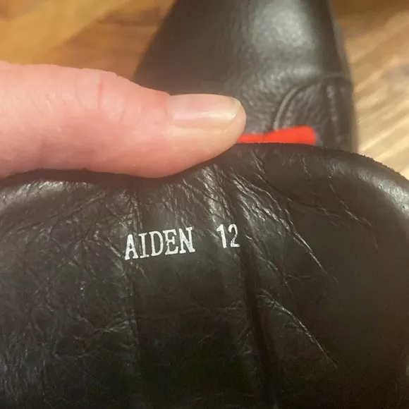 Marc Nolan Aiden Black Boots. Size 12. Red accents.
