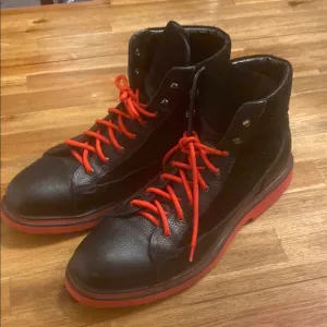 Marc Nolan Aiden Black Boots. Size 12. Red accents.