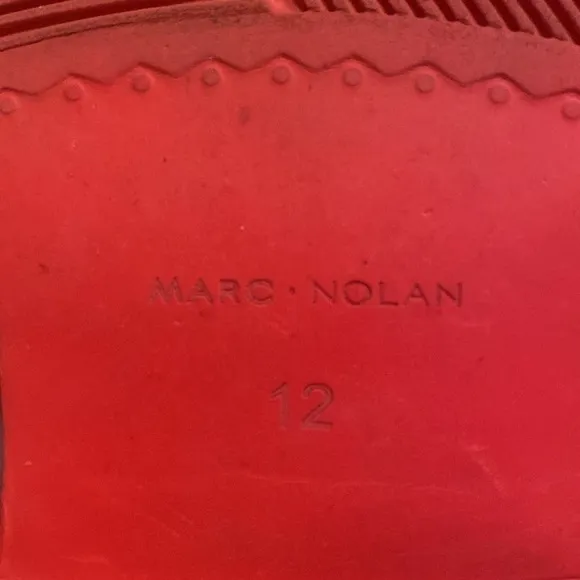 Marc Nolan Aiden Black Boots. Size 12. Red accents.