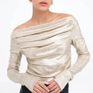 Marcella NYC Cooper Metallic Top NWT size M