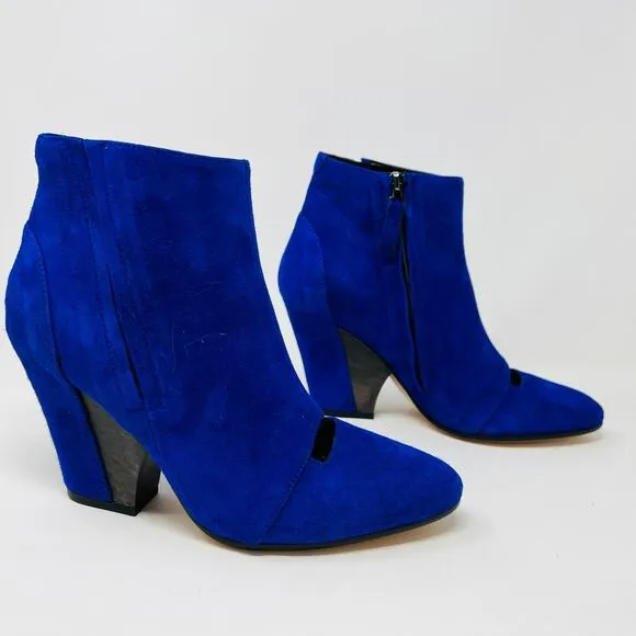 Maria Cornejo Suede Shootie Boot Bootie Wood Block Heel - 38