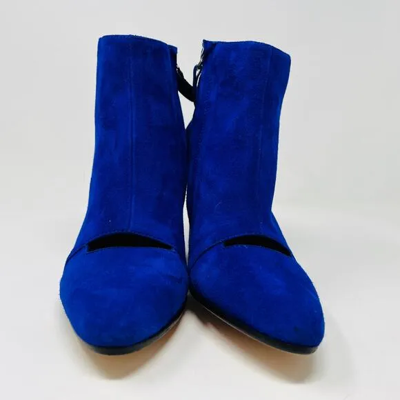Maria Cornejo Suede Shootie Boot Bootie Wood Block Heel - 38
