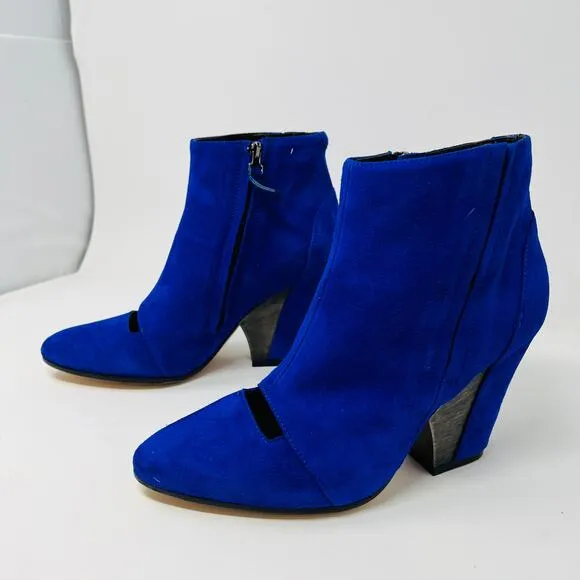 Maria Cornejo Suede Shootie Boot Bootie Wood Block Heel - 38