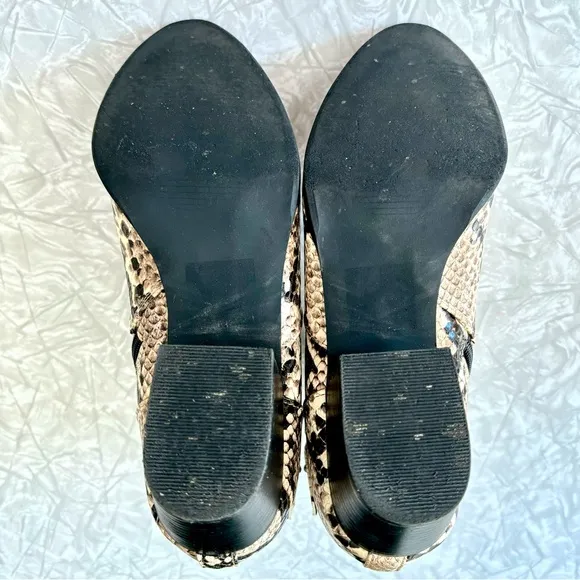 Market &amp; Spruce Stitch Fix Block Heel Snakeskin Zip Booties 7.5