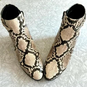 Market &amp; Spruce Stitch Fix Block Heel Snakeskin Zip Booties 7.5