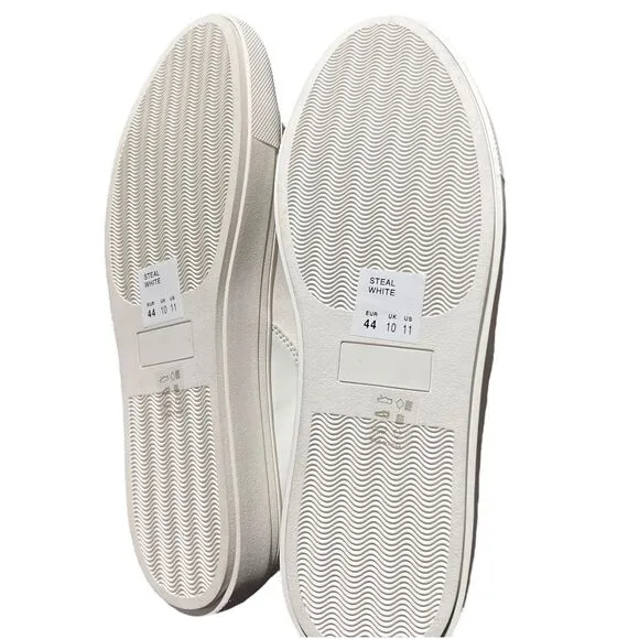 Matt And Nat Sneakers Mens 11 White Vegan Slip On Clean City Preppy Casual
