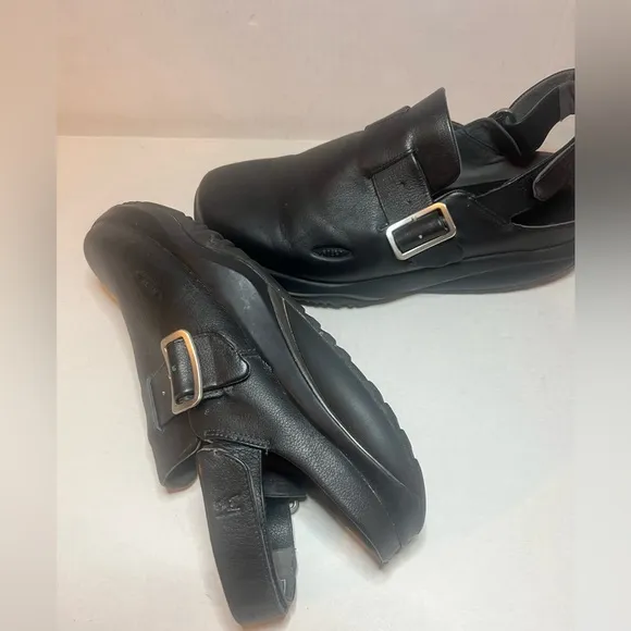 MBT Men Rocker Bottom Recovery Walking Shoes Flua Clog Black Size 9