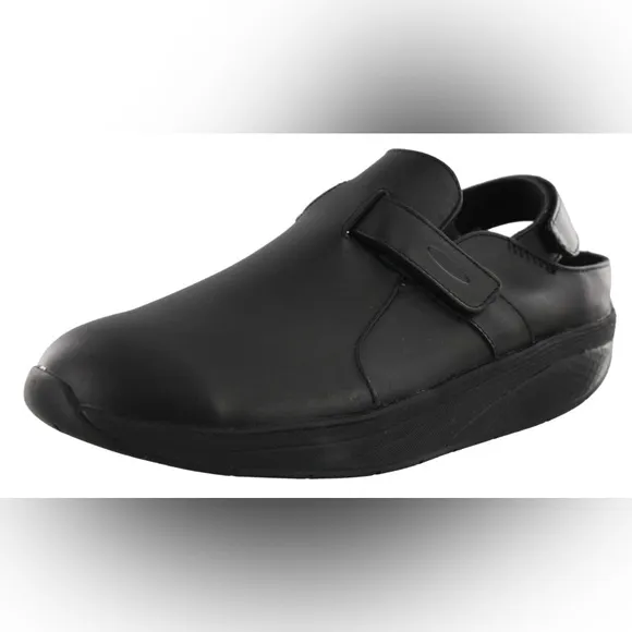 MBT Men Rocker Bottom Recovery Walking Shoes Flua Clog Black Size 9