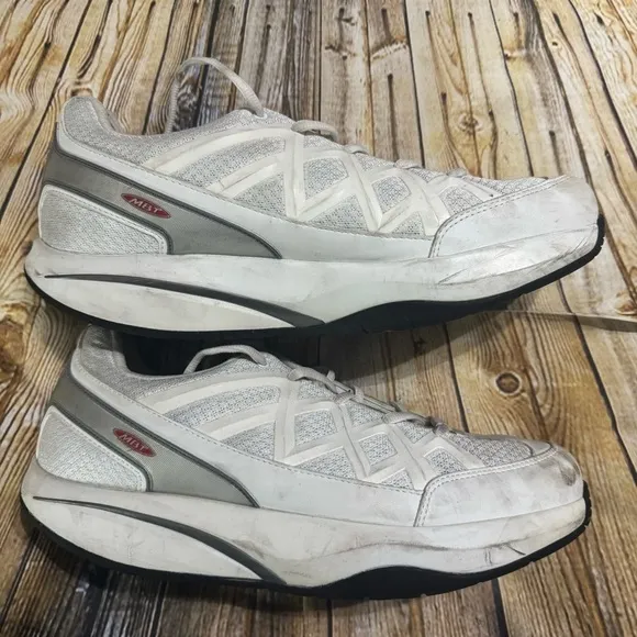MBT Sport 3 White Mesh Toner Walking Shoes Mens Size 11 - 11.5