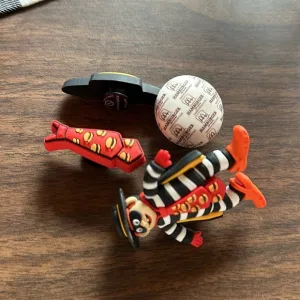 McDonald’s Hamburgler croc jibbitz charms— charms only crocs not included
