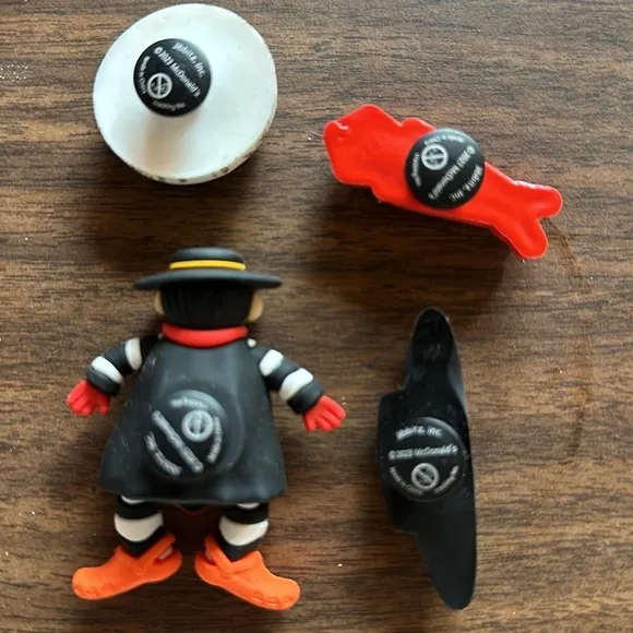 McDonald’s Hamburgler croc jibbitz charms— charms only crocs not included