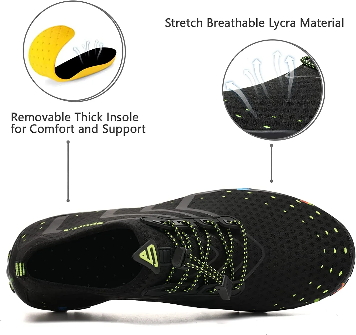 Men Women Beach Swimming Shoes Quick Dry  Socks Pool Shoes for Surf (Unisex)