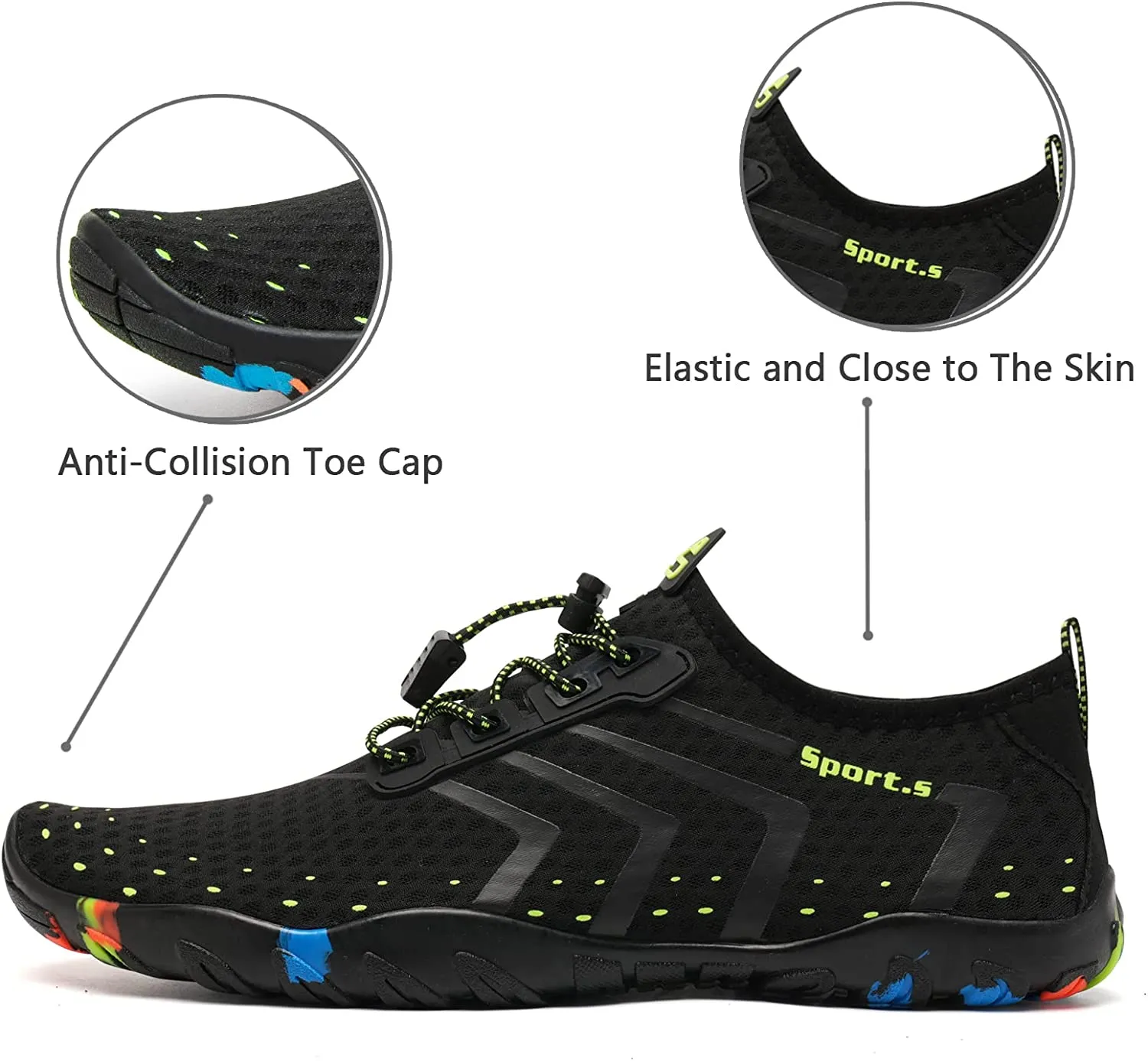 Men Women Beach Swimming Shoes Quick Dry  Socks Pool Shoes for Surf (Unisex)