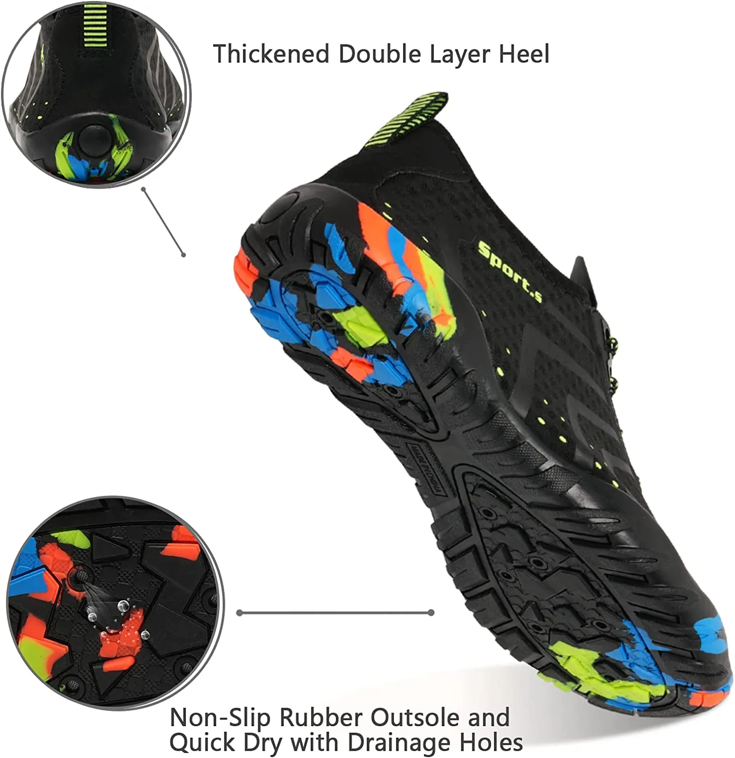 Men Women Beach Swimming Shoes Quick Dry  Socks Pool Shoes for Surf (Unisex)