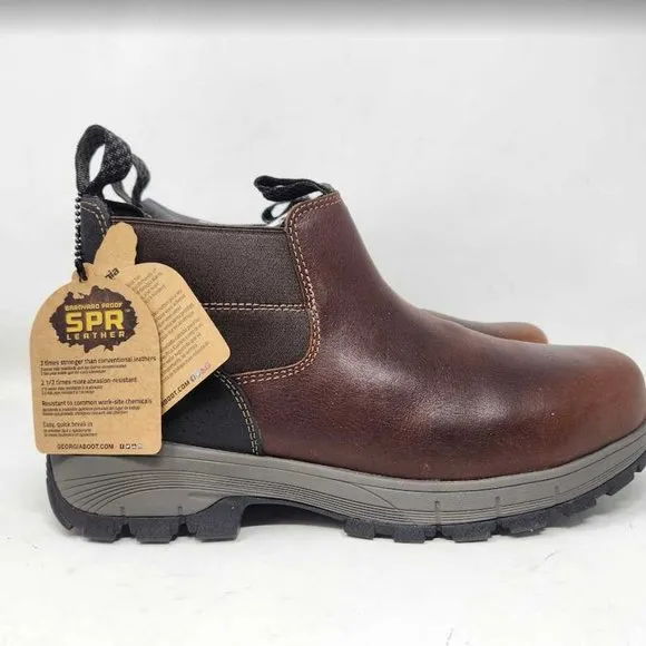 Men's 10W Georgia Boot Eagle Trail alloy toe Chelsea workboots GB00479 10 Wide