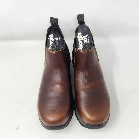 Men's 10W Georgia Boot Eagle Trail alloy toe Chelsea workboots GB00479 10 Wide