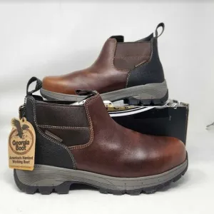 Men's 10W Georgia Boot Eagle Trail alloy toe Chelsea workboots GB00479 10 Wide