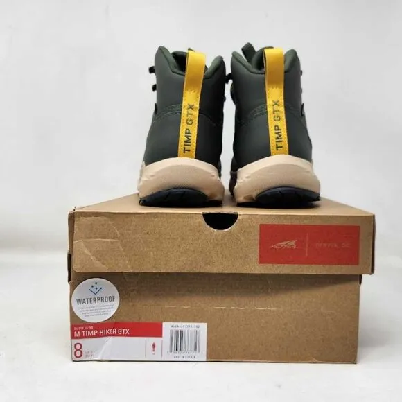 Men's 8 Altra Timp Hiker GTX GORE-TEX waterproof hiking boots Dusty Olive