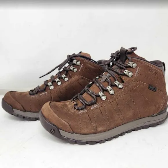 Men's 8 Oboz Bozeman Mid Leahter B-Dry waterproof hiking boots Dark Earth