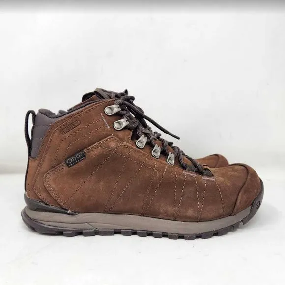 Men's 8 Oboz Bozeman Mid Leahter B-Dry waterproof hiking boots Dark Earth