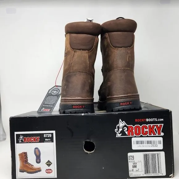 Men's 8 Rocky Outback Gore-Tex waterproof hiking boots 8729