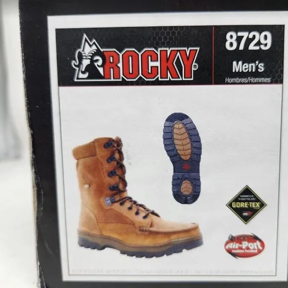 Men's 8 Rocky Outback Gore-Tex waterproof hiking boots 8729