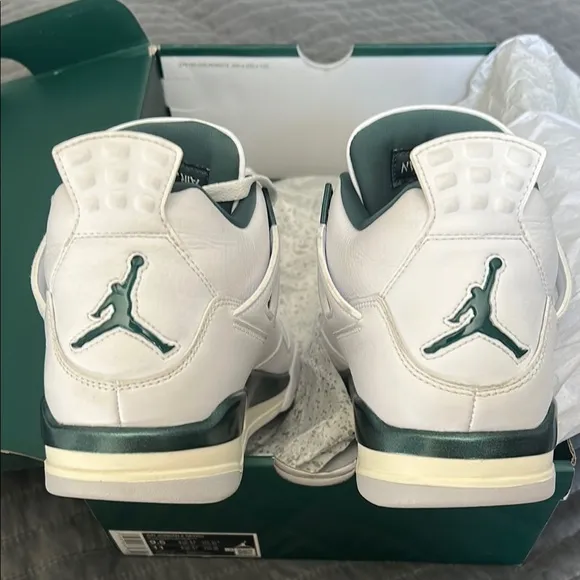 Men's Air Jordan 4 Retro White/Oxidized Green-White size 9.5m
