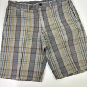 Men's Banana Republic Blue Plaid Shorts Size 32