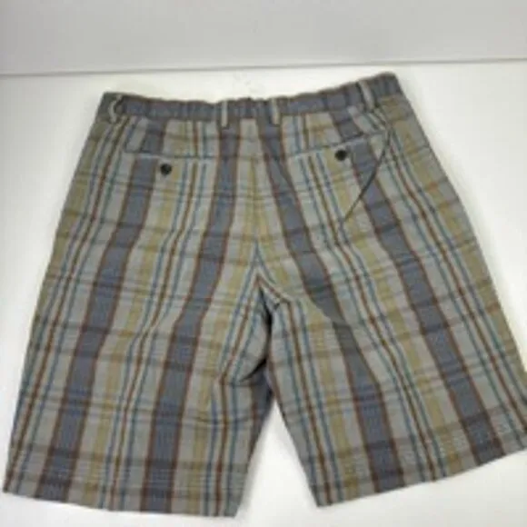 Men's Banana Republic Blue Plaid Shorts Size 32