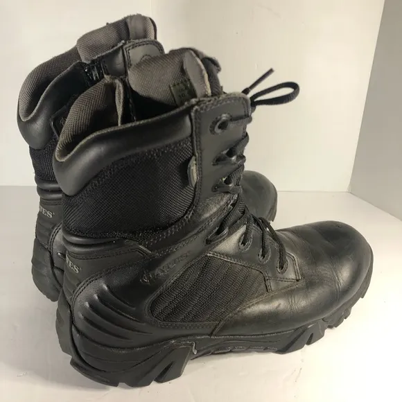 MEN'S BATES 8&quot; Tactical SIDE ZIP GORE-TEX WATERPROOF BOOTS BLACK US 10.5