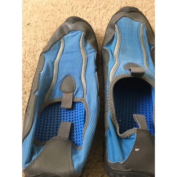 Men's Blue &amp; Gray Water Shoes Beach Swim Size 9
