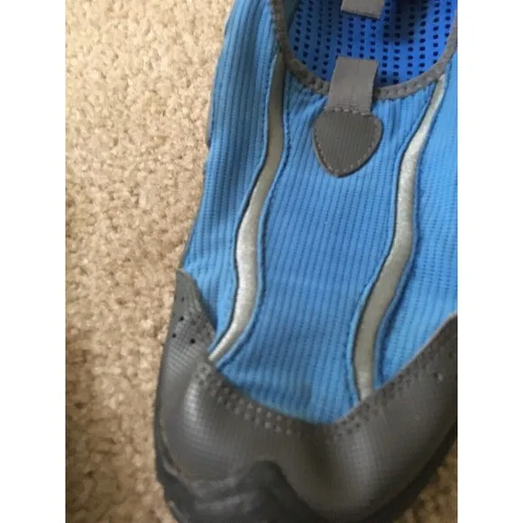 Men's Blue &amp; Gray Water Shoes Beach Swim Size 9