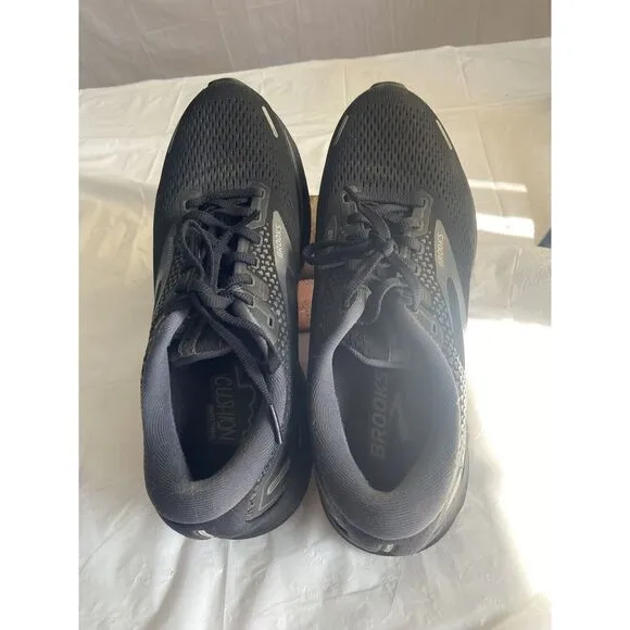 Men's‎ Brooks Ghost 14 All Black Running Shoes-DNA Soft Soles-Size 10.5